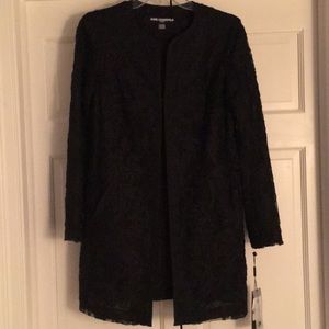 Karl Lagerfeld black lace cocktail jacket